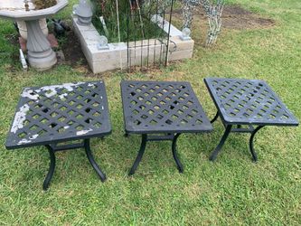 3 Side patio tables