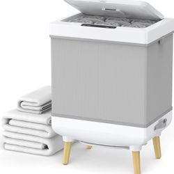 Foldable Towel Warmer Bucket for Bathroom Fit Oversized Towels Bathrobes Blankets