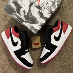 🔥Jordan 1 Low Black Toe🔥 size 7, 12.5