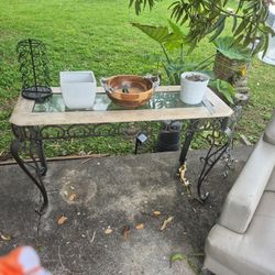 Console Table Marble Top