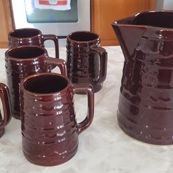 Vintage MarQuest Pitcher and Mugs