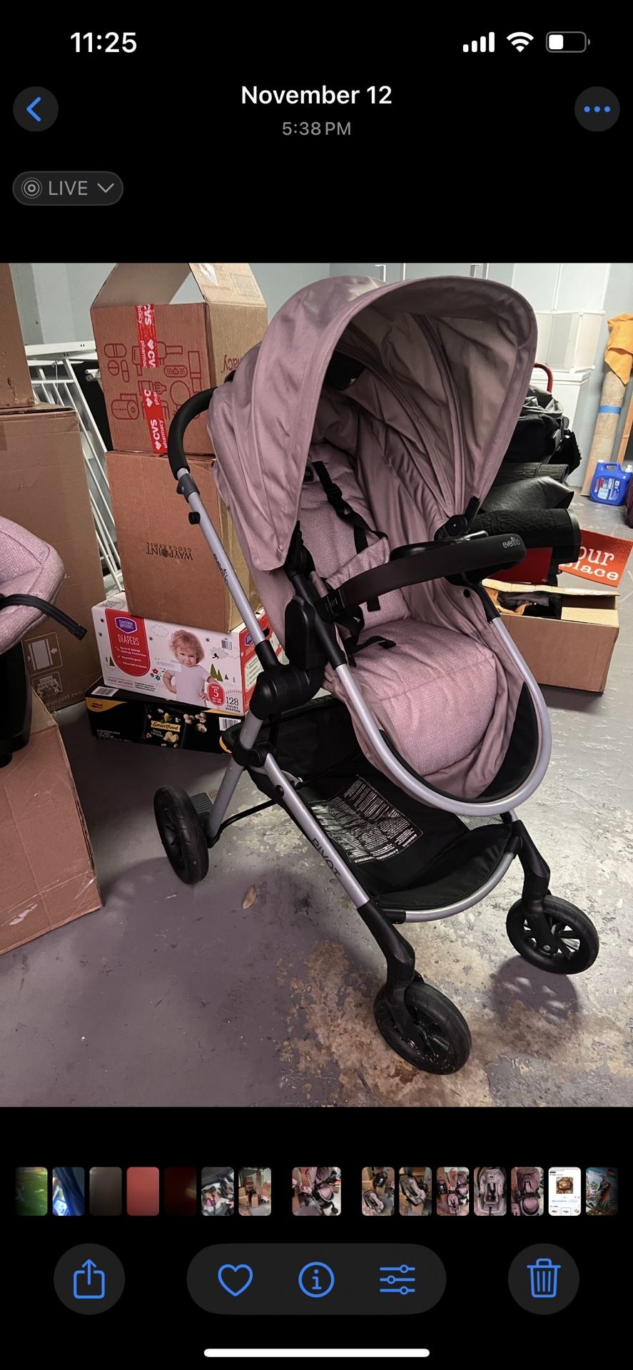 Evenflo Travel System Stroller And Car Seat (includes The Base)