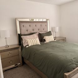 Queen size Bed Frames and Nightstand Set (Does Not Include Mattress , Box Spring, Lamps Or Comforter)