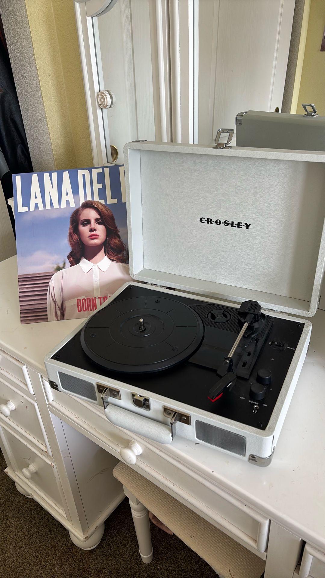 Crosley Record Player + Lana Del Ray Vinyl Record