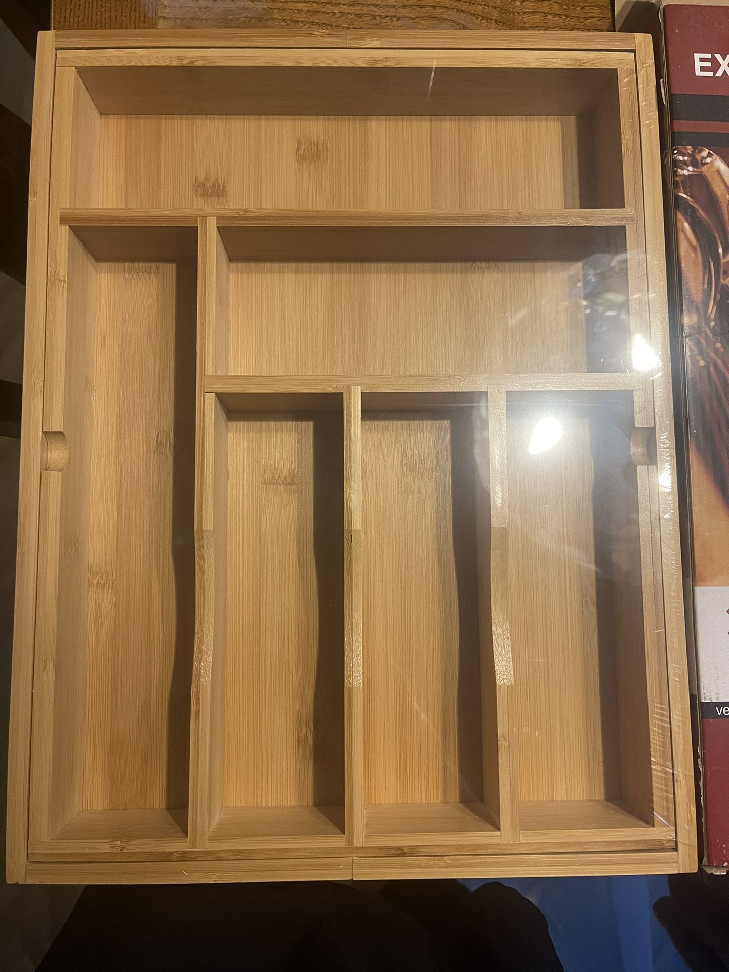 Brand New Bamboo Expandable Draw Organizer