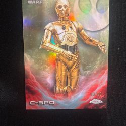 Star Wars Topps Chrome C-3PO Numbered 83 Out If 99