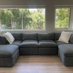 Couch with 2 Ottomans 