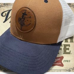 Miller High Life Vintage Girl On The Moon Leather Patch Hat