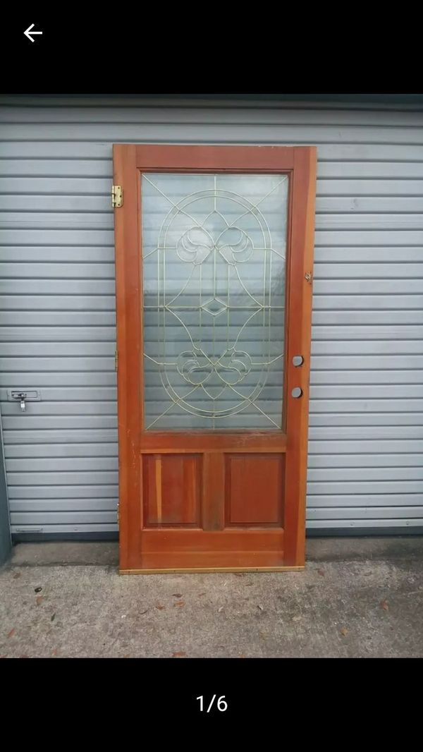 Solid Wood Traditional 3/4 Glass Lite Exterior Door Great