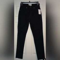 NWT We The Free Black Velvet Skinny Jeans Size 26