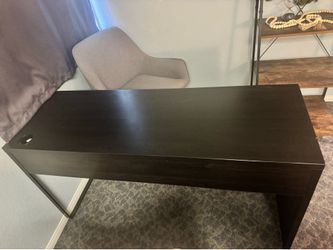 Two drawer black office desk