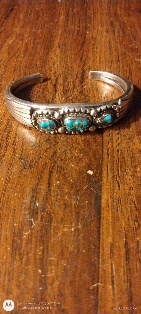 Vintage Najvho Silver Turquoise Bracelet 