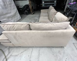 Beige Sectional Sofa with Chaise