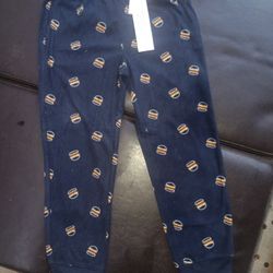 Old Navy Kids Pajama Pants Burger Print – Navy Blue – New with Tags