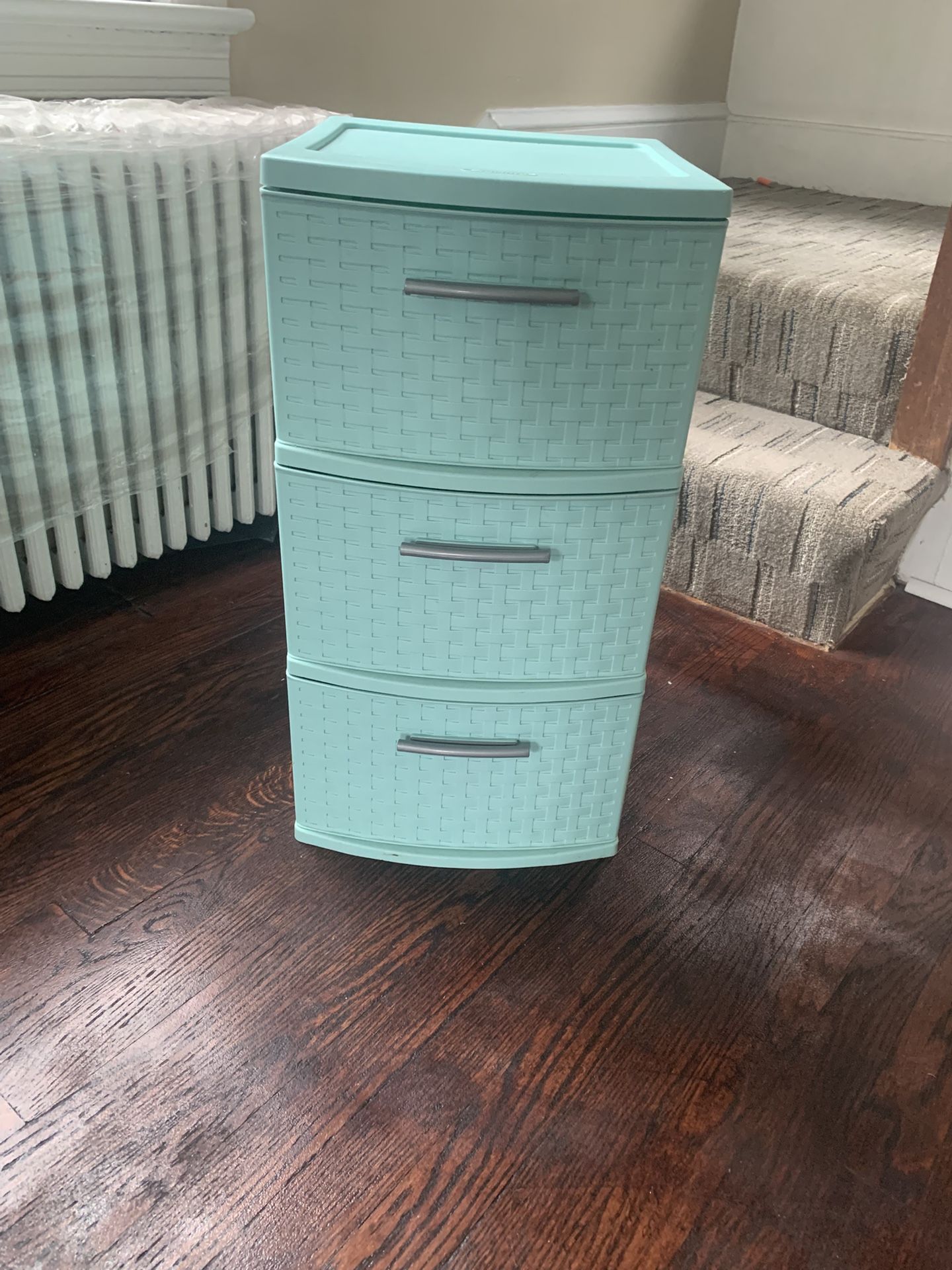 Sterilite 3 Drawer Weave Tower, Plastic Décor Drawers with Pull Handles