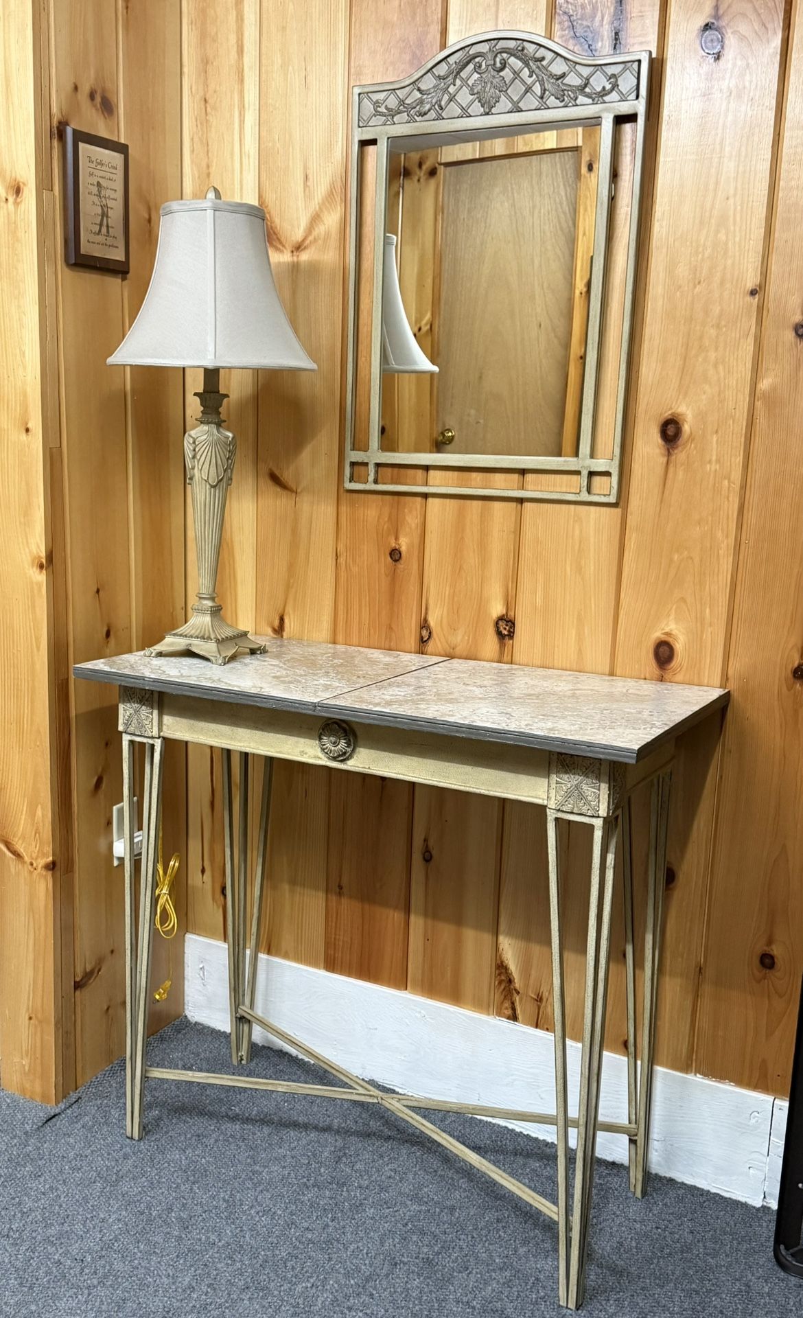 Matching Hallway Table, Mirror, and Lamp