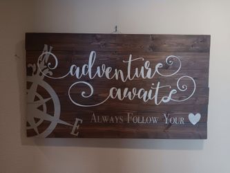 Nursery Adventure Wood Sign