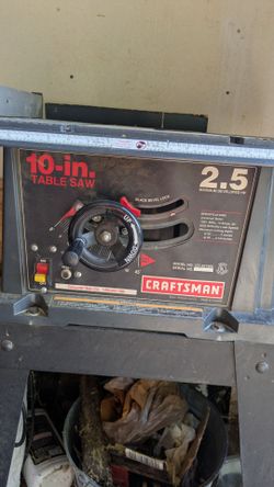 Craftsman 10-Inch Table Saw 2.5 HP