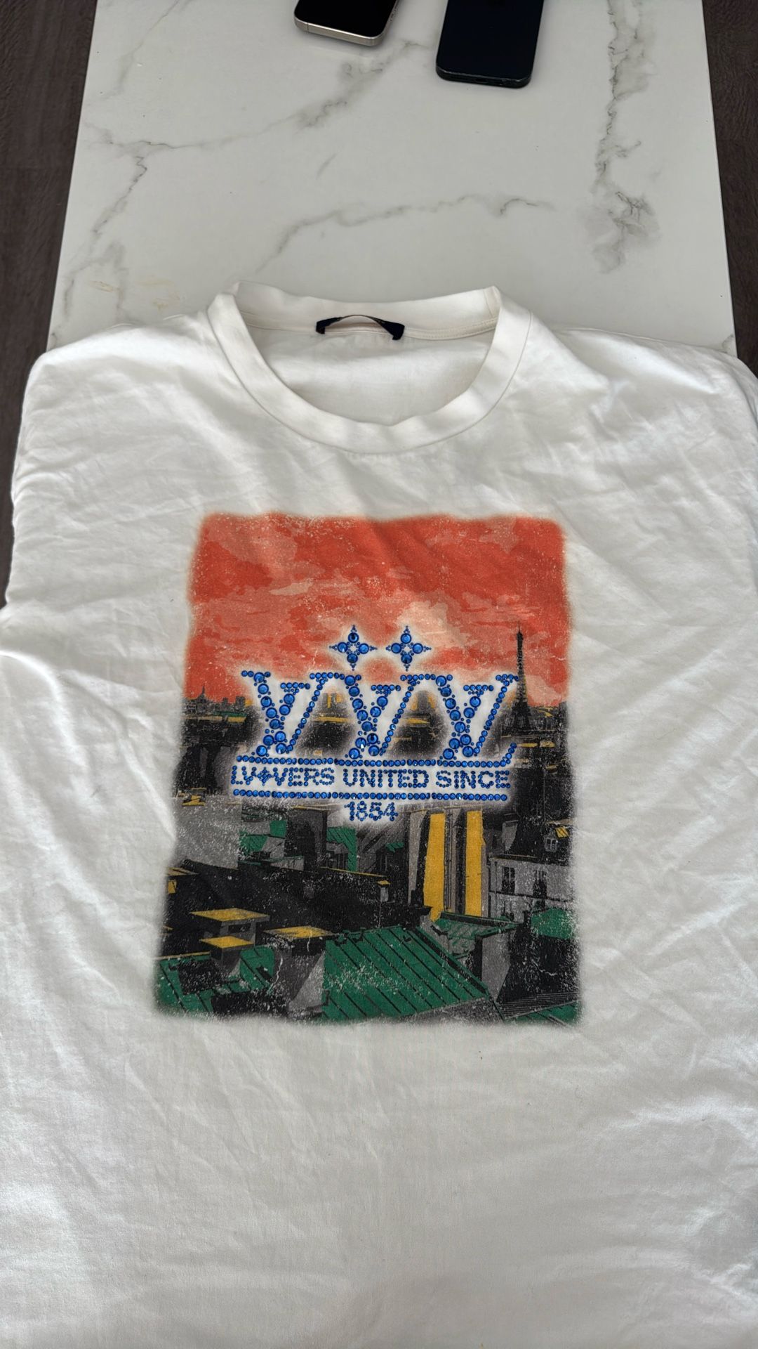 Louis Vuitton Embellished T-Shirt, Size 5L