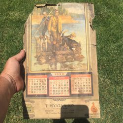 Calendar cardboard 1939