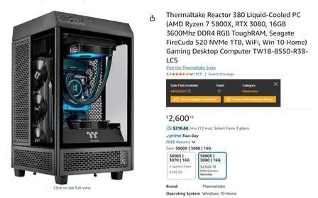 Brand New Thermaltake Reactor 380 Liquid-Cooled PC