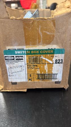 Hubbell Raco 4 Gang Switch Box Cover