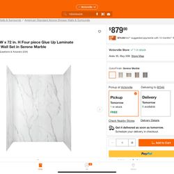 Hi everyone we this nice shower set Kohler door and American standard walls and base retail $2217 wt tax here only $1650 no tax and free shower drain 