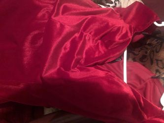 Velvet red Prom dress