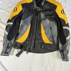 Fieldsheer Leather Motorcycle Jacket Size 40 Medium 