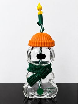 Snoopy glass Starbucks cup