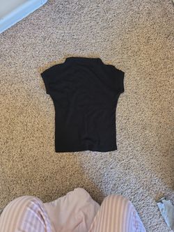 High neck Staple Black Top