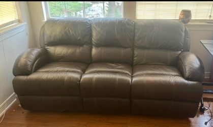 Brown leather couch and chair recliners - MUST GO TODAY OR TOMORROW