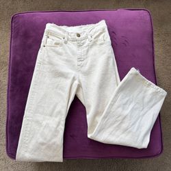 The Great The Rider Wide Leg Women’s White Jeans Size 23