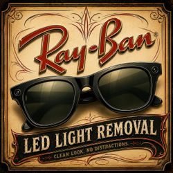 Ray-Ban Meta glasses led light removal stealth mode