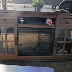 Tv stand Fire Place, Queen Size With Frame, Couch 