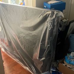 8’ Levi charcoal Boxspring FULL