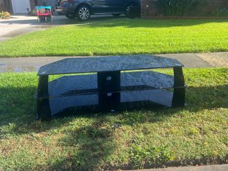 Glass tv stand for up to 75” tv