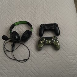 PS4 Controller And Headset