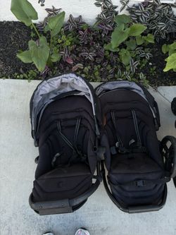 Double Stroller With Snack Tray