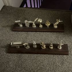 	Brass and wooden decor piece