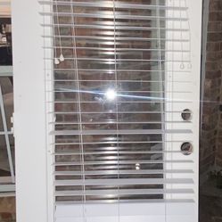 32 x 80 Inch steel door with full glass &  Blinds
