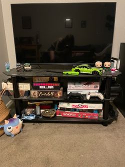 Black Glass TV Stand
