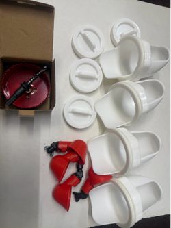 4 Poultry Water Drinking Cups Chicken automatic and no waste