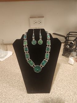 Necklace And Earrings.