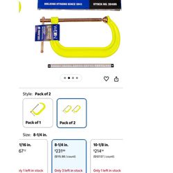 Two Wilton C-clamps New.