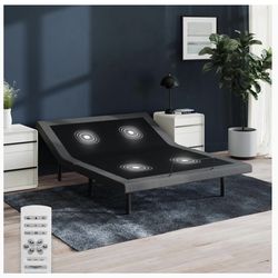 Adjustable Bed Base- Queen -Head & Foot Incline - Wireless Remote with Memory- 3 Massage Settings - 4 USB Ports - Anti-Snore & Zero Gravi