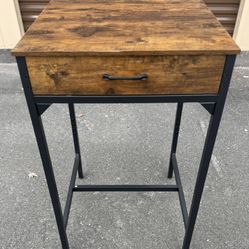 High Top Industrial Style Bistro-Accent-Side Table. 40H x 24 x 24