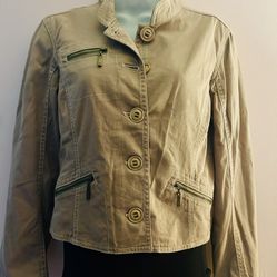 W Work to Weekend Timeless Khaki Jacket – Size 6