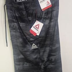 Reebok Active Black Print Core Shorts Mens Med 9" Inseam 