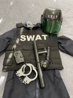 Swat Team/police Halloween Outfit Size 5-6 Kids